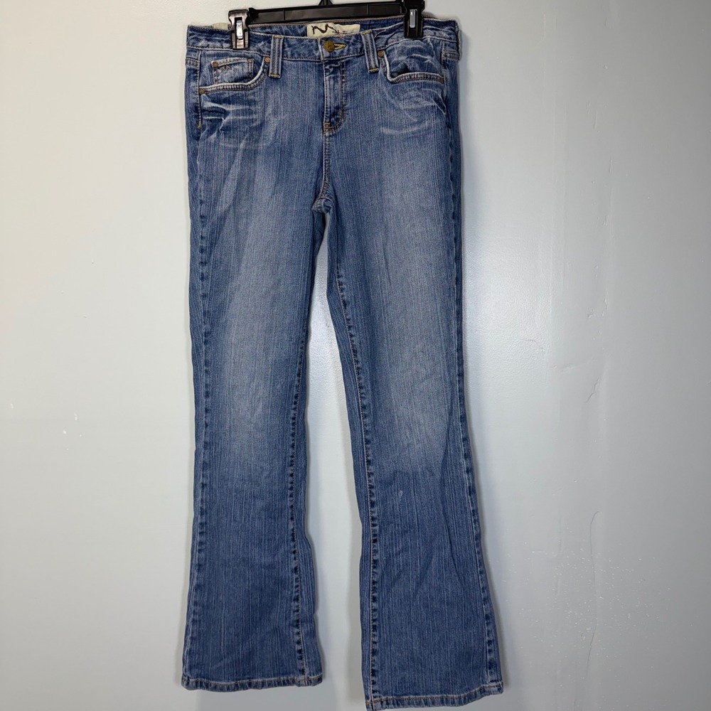 Manhattan Blues Womens Midrise Bootcut Jeans Medium Wash Size 10‎